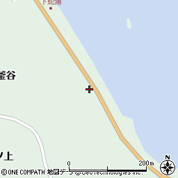 青森県風間浦村（下北郡）蛇浦（新釜谷）周辺の地図