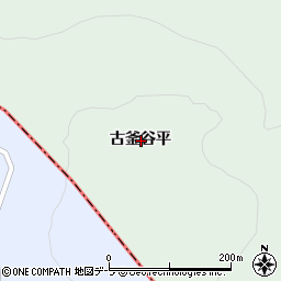 青森県下北郡風間浦村蛇浦古釜谷平周辺の地図