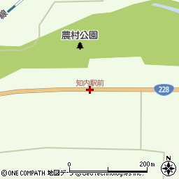 知内駅前周辺の地図