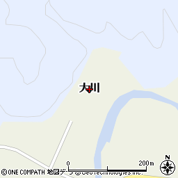 北海道木古内町（上磯郡）大川周辺の地図