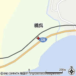 北海道上磯郡木古内町橋呉周辺の地図