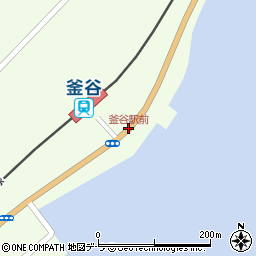 釜谷駅前周辺の地図