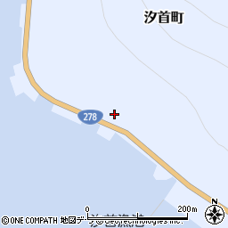 汐首簡易郵便局周辺の地図