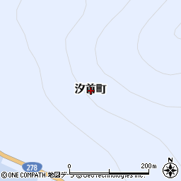 北海道函館市汐首町周辺の地図