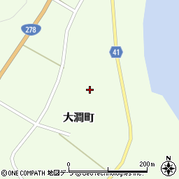 北海道函館市大澗町周辺の地図