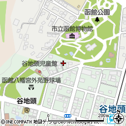 函館市役所　函館市住宅都市施設公社（一般財団法人）・公園緑地事務所周辺の地図