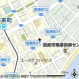 北海道函館市宝来町周辺の地図