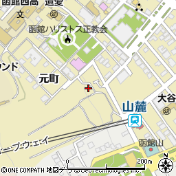 元町配水場公衆トイレ周辺の地図