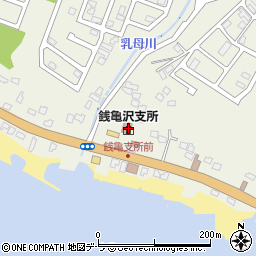 函館市銭亀沢支所周辺の地図