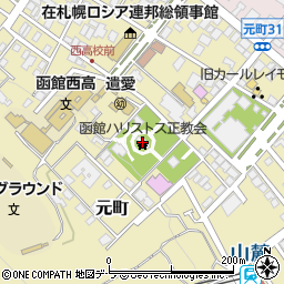函館ハリストス正教会周辺の地図