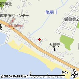 北海道函館市志海苔町285周辺の地図