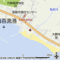 北海道函館市志海苔町186周辺の地図