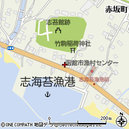 北海道函館市志海苔町262周辺の地図