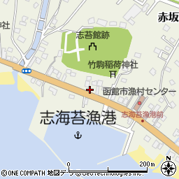 北海道函館市志海苔町259-1周辺の地図