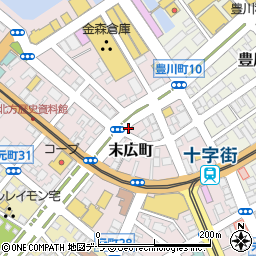 北海道函館市末広町周辺の地図