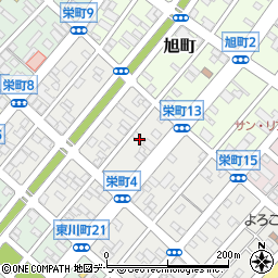 北海道函館市栄町周辺の地図