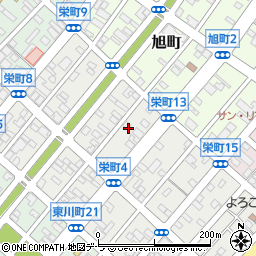 北海道函館市栄町周辺の地図