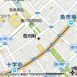 北海道函館市豊川町周辺の地図