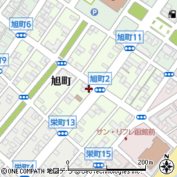 函館新聞販売所　旭・林販売所周辺の地図