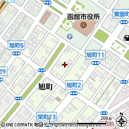 北海道函館市旭町周辺の地図