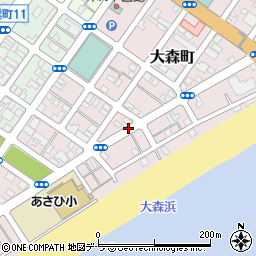 北海道函館市大森町周辺の地図
