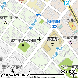 北海道函館市弥生町18-17周辺の地図