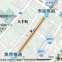 北海道函館市大手町10周辺の地図