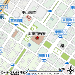 函館市役所　監査事務局周辺の地図