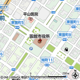 函館市役所 食堂周辺の地図