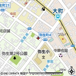 函館市道営住宅弥生町団地周辺の地図