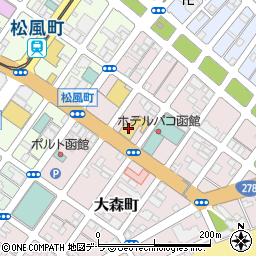 函館トヨタ自動車松風店周辺の地図