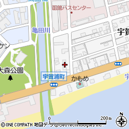 北海道函館市宇賀浦町2-23周辺の地図