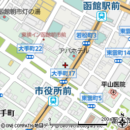 北海道函館市大手町19周辺の地図