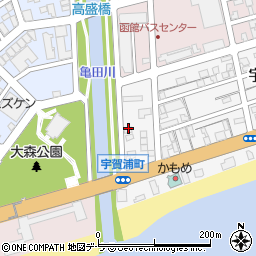北海道函館市宇賀浦町2周辺の地図