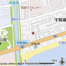 北海道函館市宇賀浦町4-26周辺の地図