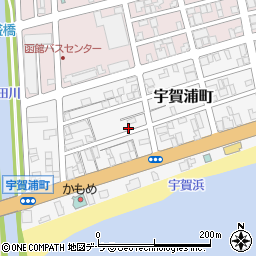 北海道函館市宇賀浦町4-19周辺の地図