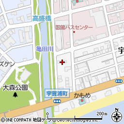北海道函館市宇賀浦町2-9周辺の地図