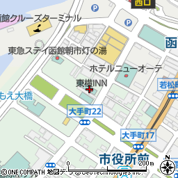 東横ＩＮＮ函館駅前朝市周辺の地図
