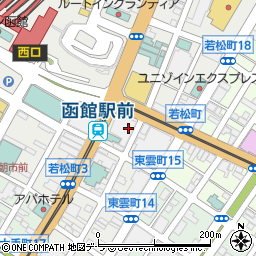濱焼北海道魚萬 函館南口駅前店周辺の地図
