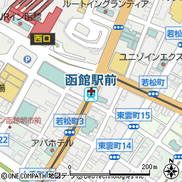 函館駅前駅周辺の地図