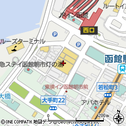 函館朝市ヤマヨ周辺の地図