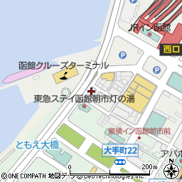 有限会社船岡商店　函館朝市店周辺の地図