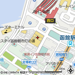 有限会社函館カネニ　駅二店周辺の地図