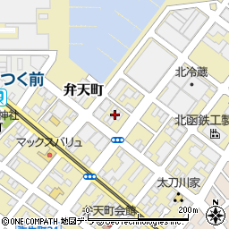 北海道函館市弁天町周辺の地図