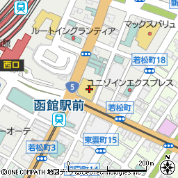 大衆串横丁てっちゃん キラリス函館駅前店周辺の地図