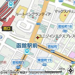 函館市役所経済部　はこだてキッズプラザ周辺の地図