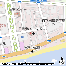 函館市役所環境部　日乃出いこいの家周辺の地図