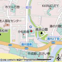函館湯の川温泉旅館一乃松周辺の地図