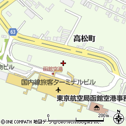 函館空港駐車場周辺の地図