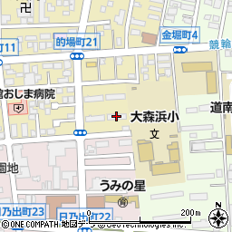 函館市道営住宅周辺の地図